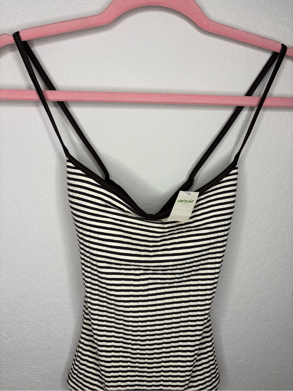 NWT Aerie Ribbed Scoop Binding Full Coverage One Piece Swimsuit Size XS - Picture 2 of 13